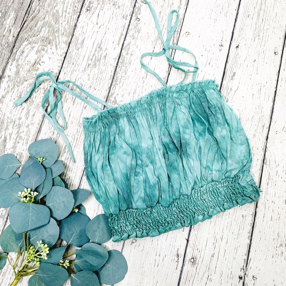 Lulus Tie-Dye Smocked Cropped Tank Top - Picture 1 of 7